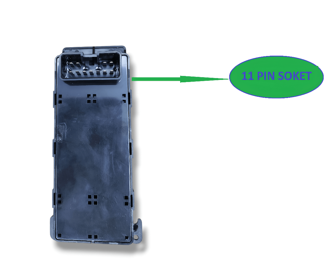 Power Window Switch, 11-Pin Socket, 2-Door Compatible with Hyundai i10 Grand, Right Hand Side - Image 4