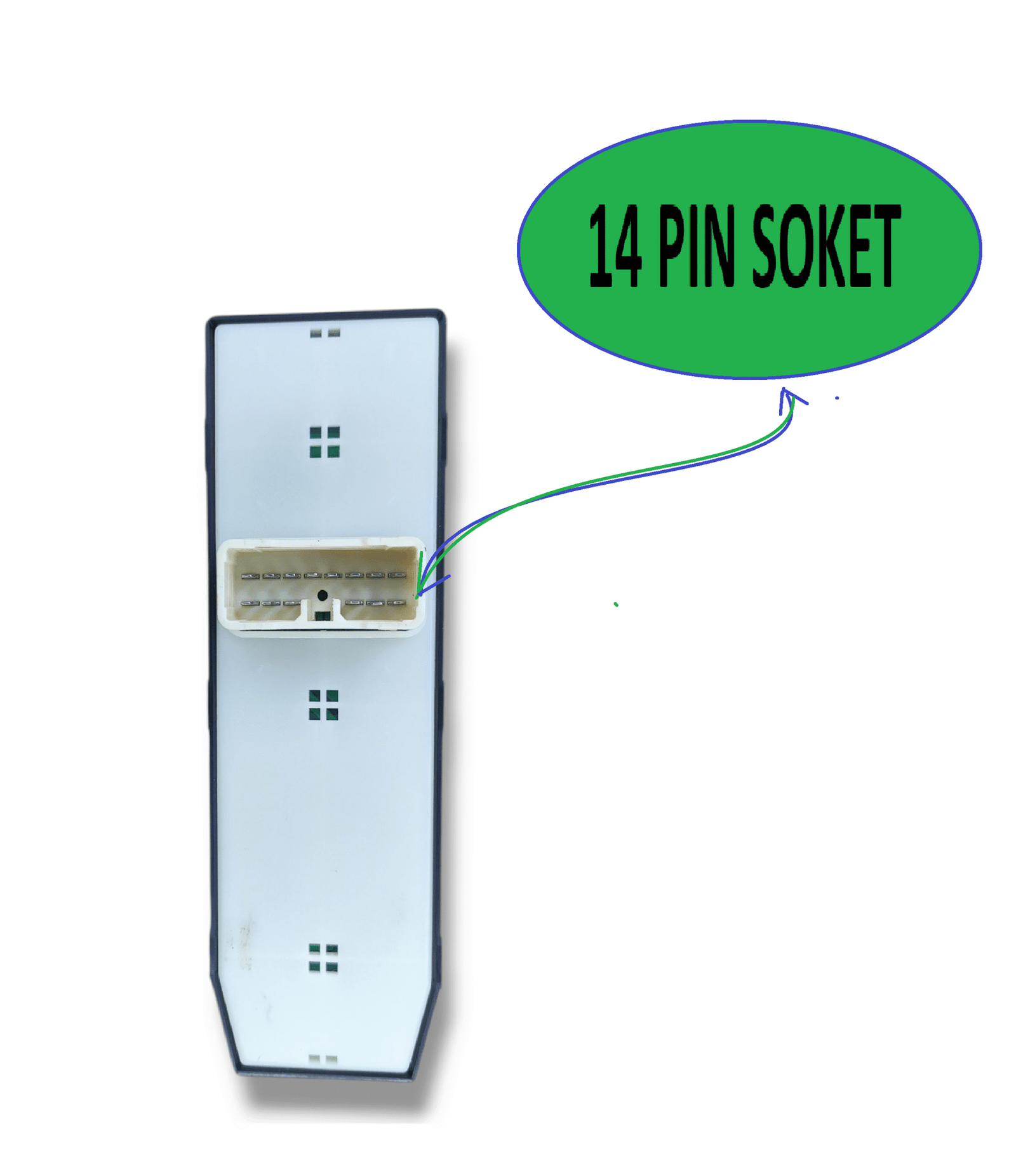 POWER WINDOW SWITCH RH 14 PIN SOKET FOR OPTRA - Image 2
