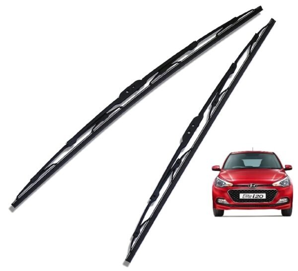 Paanjo 24x16 inch Replacement Front Wiper Blades Set for Hyundai Elite i20 (pack of 2) - Image 3