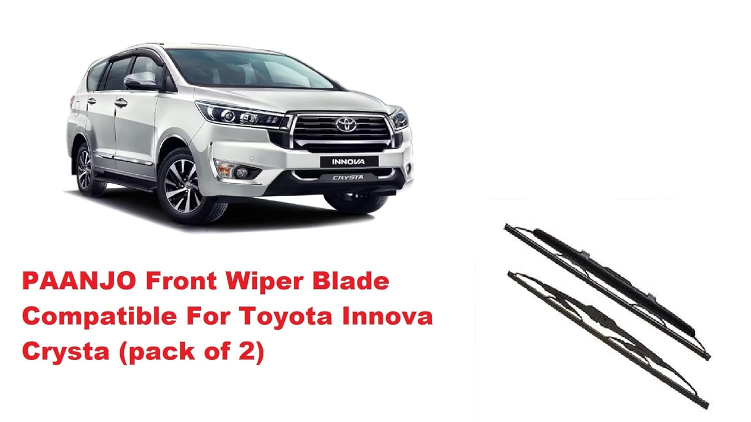 Paanjo Front Wiper Blade Compatible with Toyota Innova Crysta (pack of 2) - Image 3