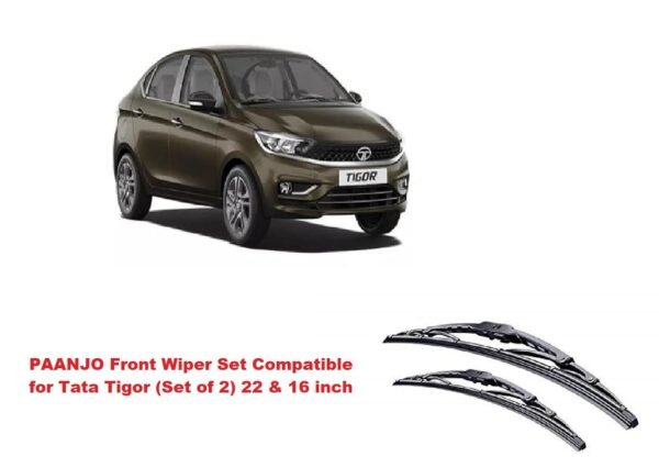 Paanjo Front Wiper Set Compatible with Tata Tigor (Set of 2) 22 & 16 inch - Image 2