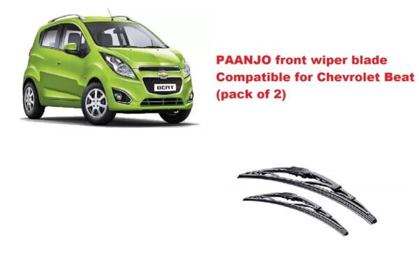 Paanjo front wiper blade Compatible with Chevrolet Beat (pack of 2) - Image 3